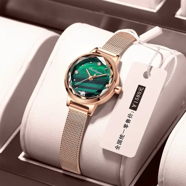 Poedagar 610 Women's Luxury Quartz Watch – Stainless Steel Band, Waterproof, Luminous, Date