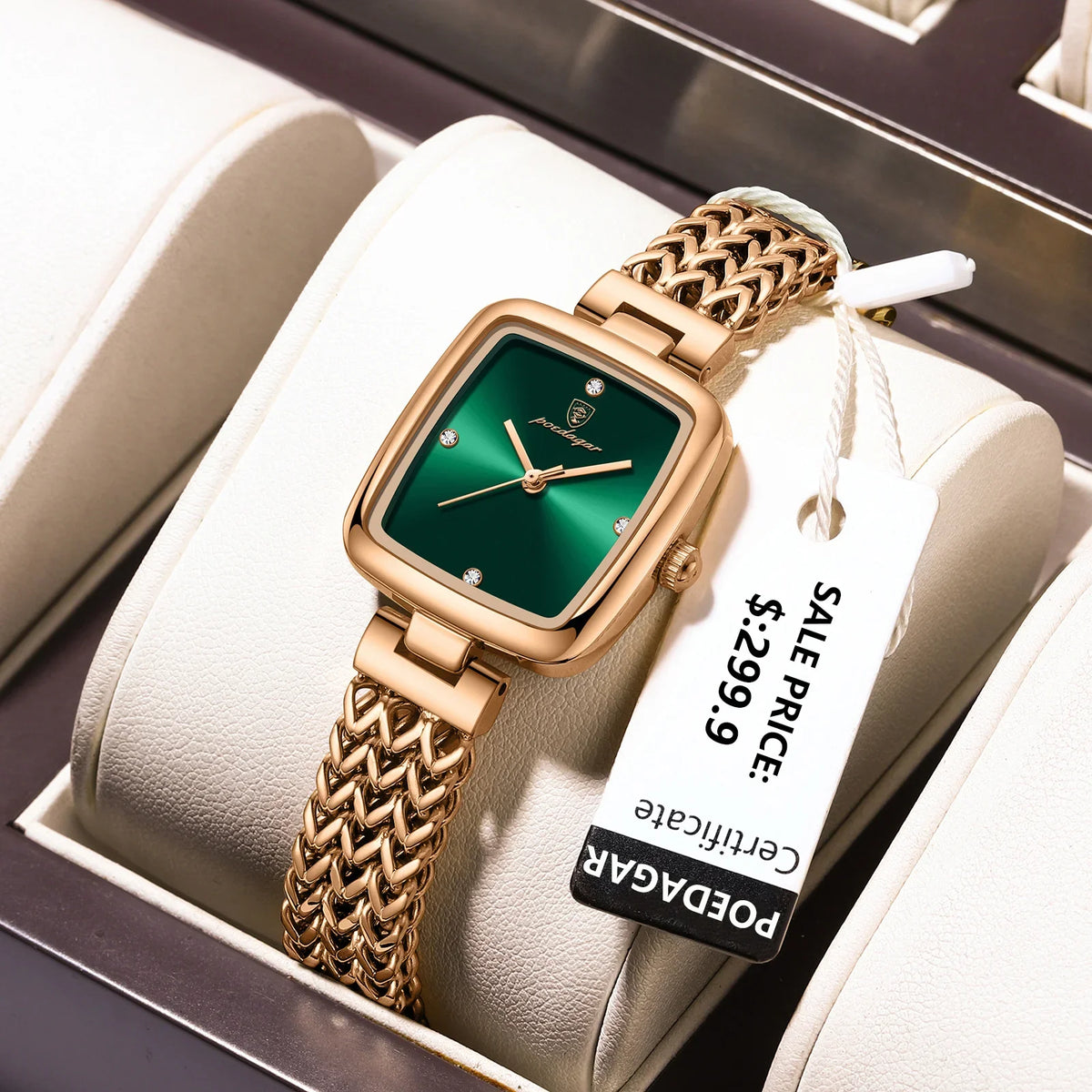 Poedagar 768 Women's Luxury Quartz Watch – Stainless Steel Band, Waterproof, Luminous