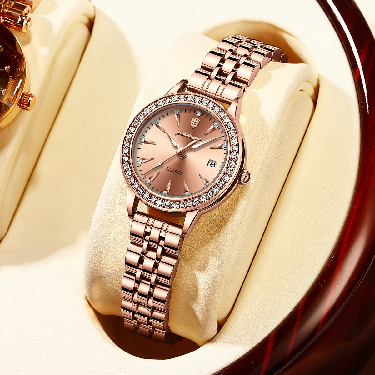 Poedagar 366 Women's Luxury Quartz Watch – Stainless Steel Band, Waterproof, Date