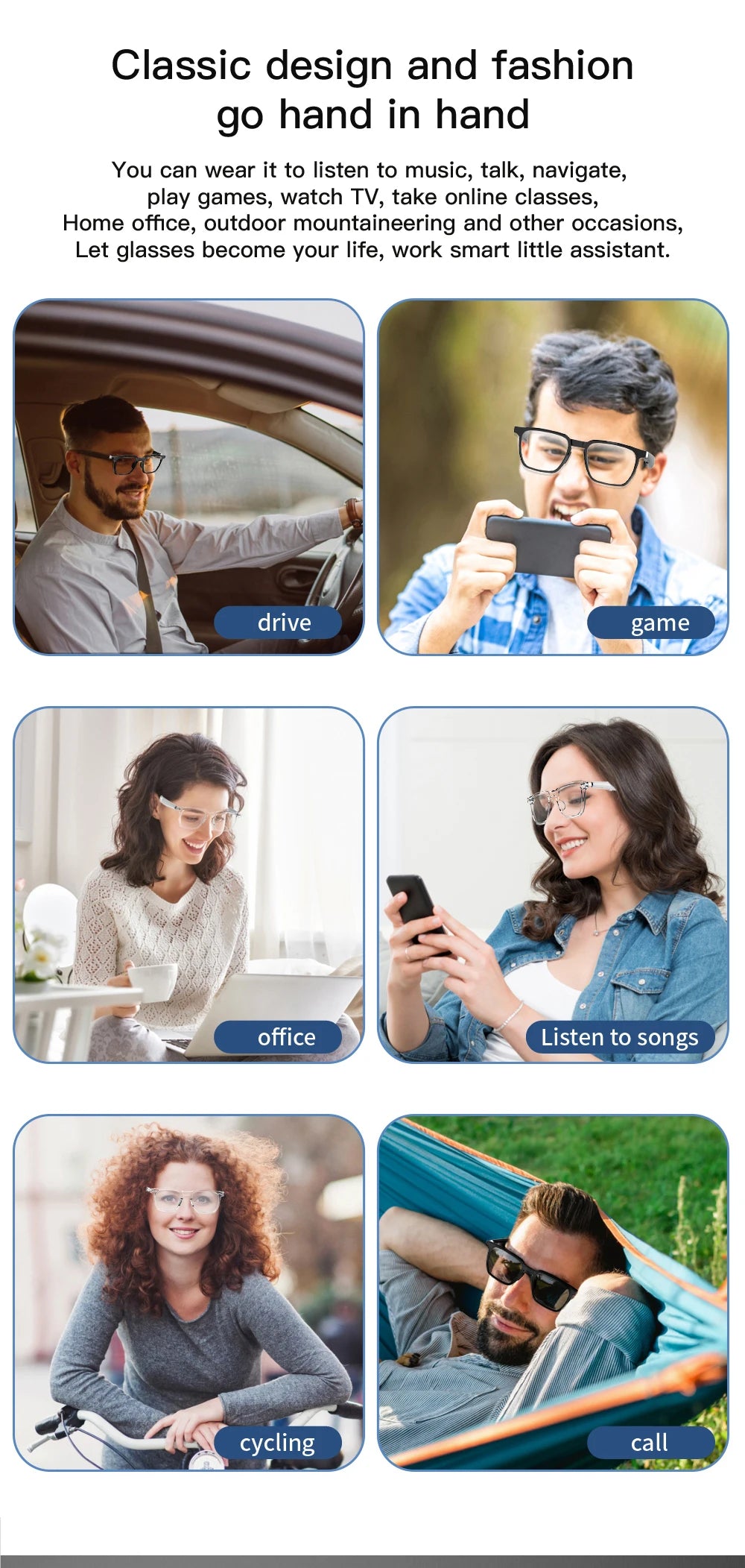 Audio glasses everyday use
