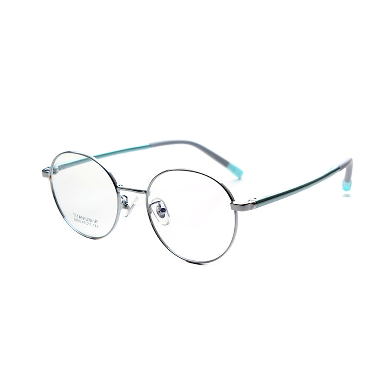 MCROONS Kids Rose Gold Round Glasses — Timeless Delicate Frames | Boys and Girls | Silver, Rose Gold, Pink and Cyan