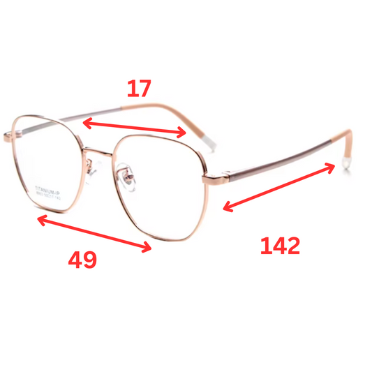 MCROONS Kids Light Pink Geometric Glasses with Contemporary Square Stainless Frames for Boys and Girls, Available in Silver, Rose Gold, Pink, Cyan and Black