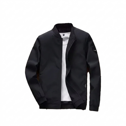 Men's Lightweight Solid-Colour Windbreaker Jacket
