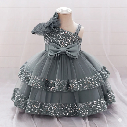 Baby Girls Off-Shoulder Sequin Princess Dress