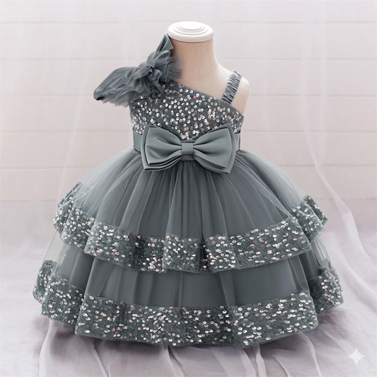Baby Girls Off-Shoulder Sequin Princess Dress