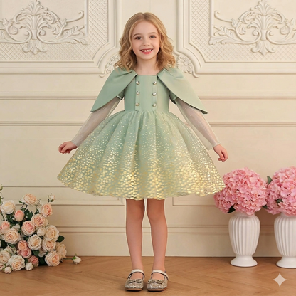Princess Floral Satin Gloss Sleeveless Sequins Formal Evening Party Dress For Girls Summer Birthday Celebration
