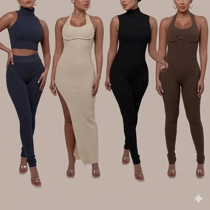 Women's Crop Top and Leggings Training Set