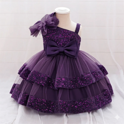 Baby Girls Off-Shoulder Sequin Princess Dress