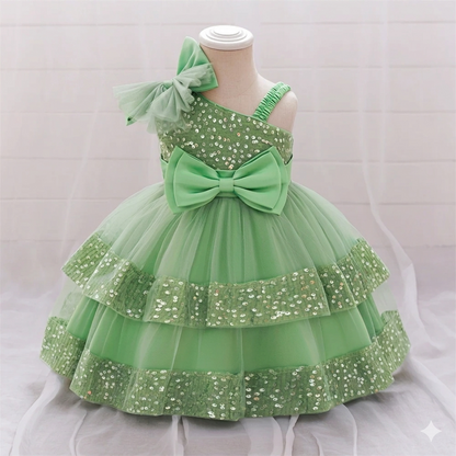 Baby Girls Off-Shoulder Sequin Princess Dress