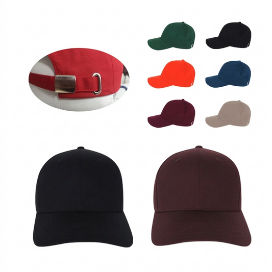 Vintage 3D Embroidered 6-Panel 100% Cotton Canvas Unisex Adult Sporty Baseball Cap With Adjustable Metal Buckle