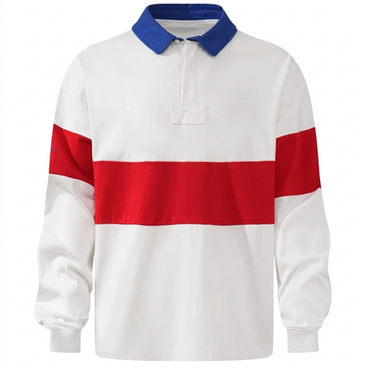 Men's Long Sleeve Cotton Golf Polo Shirt