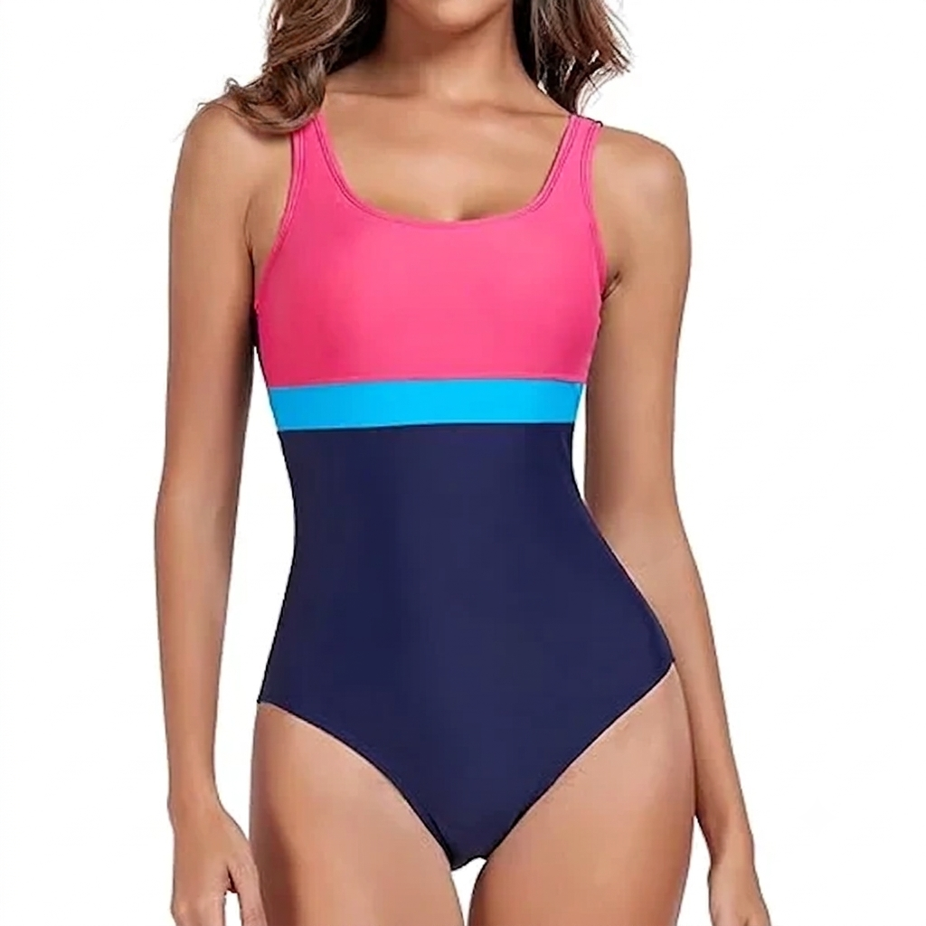 Women's Quick-Dry Open Back One-Piece Swimsuit