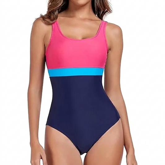 Women's Quick-Dry Open Back One-Piece Swimsuit
