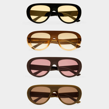 MCROONS Retro Oval Polarized Sunglasses, UV400 TAC Lens, Unisex