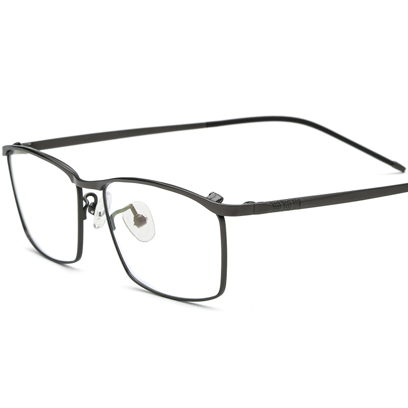 Square Titanium Optical Glasses Frame Japanese Style - Gray - MCROONS