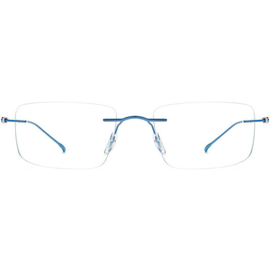 Frameless Square Titanium Optical Glasses - MCROONS - front view