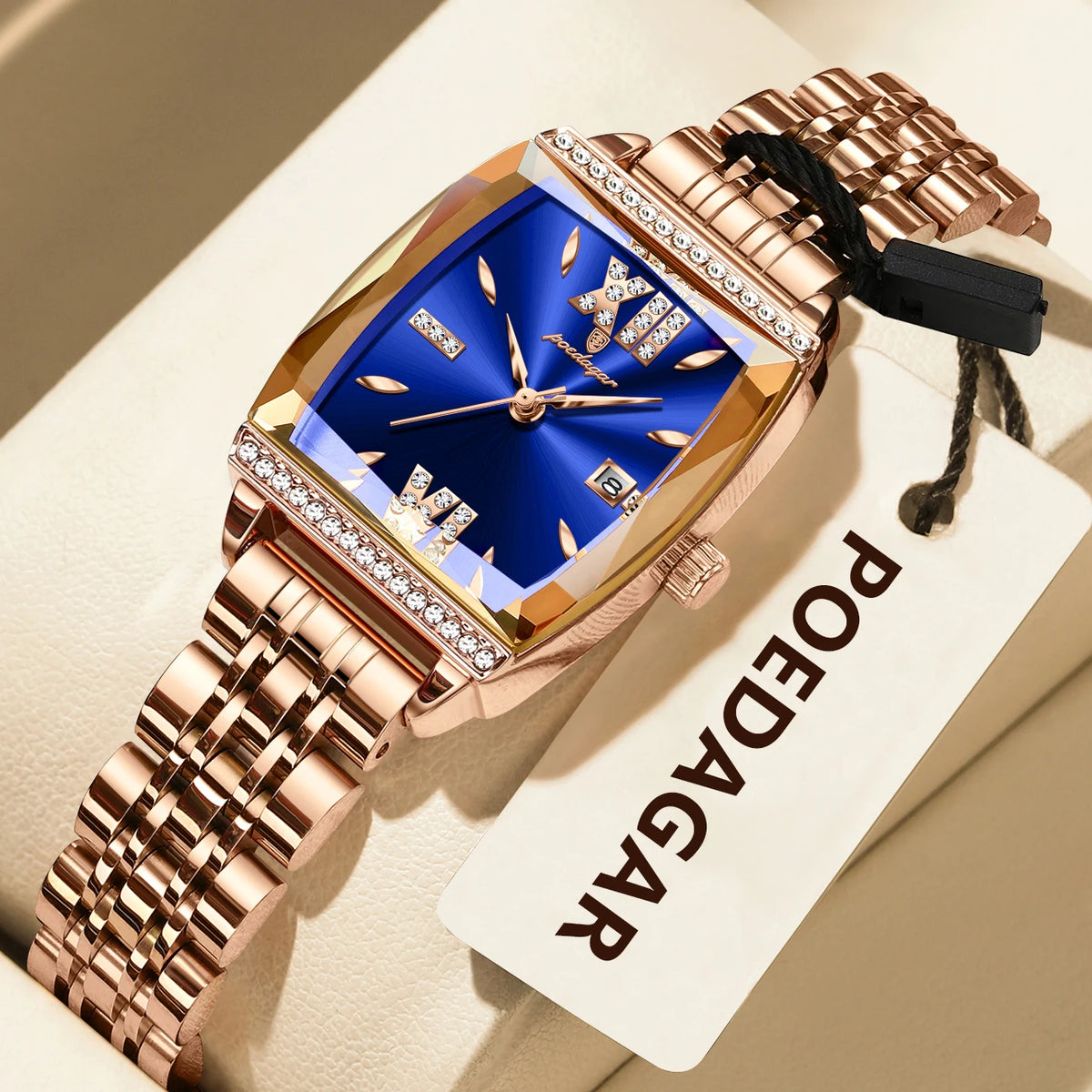 Poedagar 795 Women's Luxury Quartz Watch – Stainless Steel Band, Waterproof, Luminous, Date