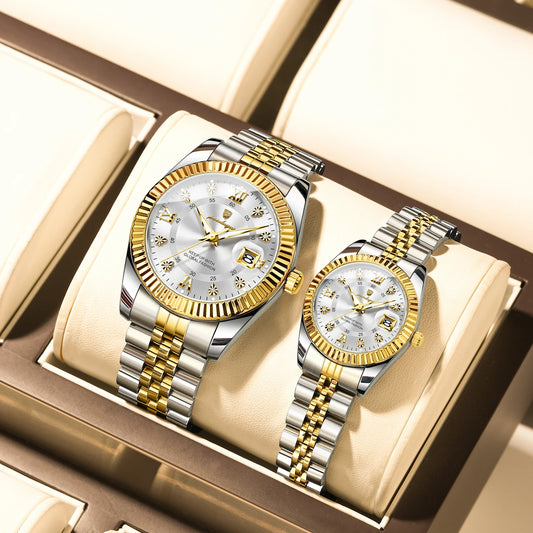 Poedagar CP910780 Women's Luxury Quartz Watch – Stainless Steel Band, Waterproof, Luminous, Date