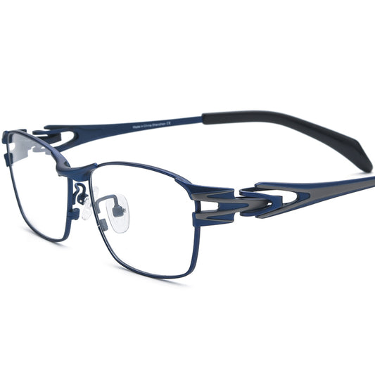 Pure Titanium Square Optical Glasses - Blue - MCROONS