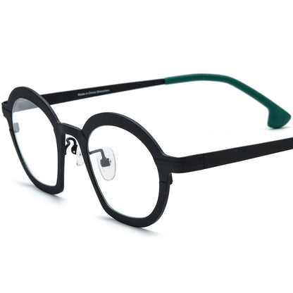 Matte Titanium Cat Eye Optical Glasses Frame - Matte Black - MCROONS