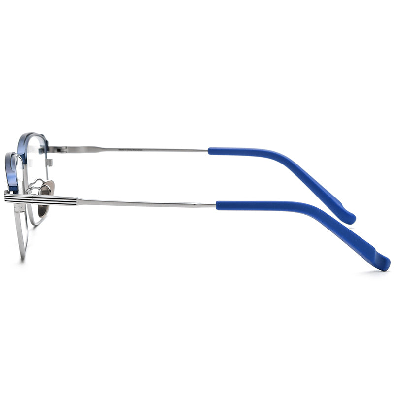 Half-Rim Square Titanium Optical Glasses Frame - MCROONS - side view