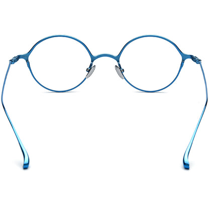 Pure Titanium Round Optical Glasses Frame - MCROONS - back view