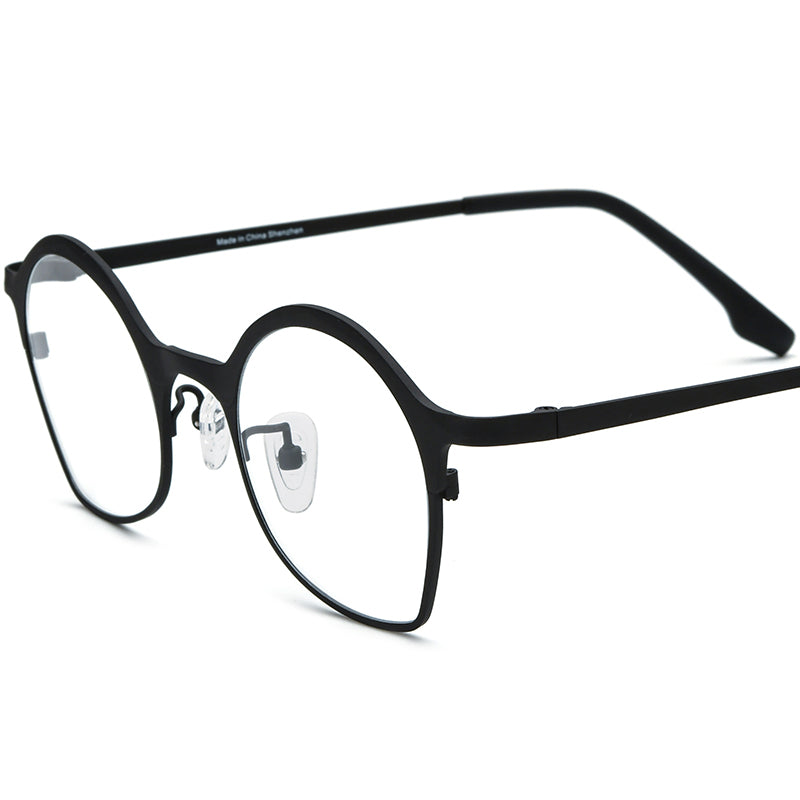 Colourful Titanium Cat Eye Optical Glasses - Black - MCROONS