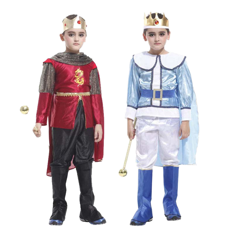 Little Prince King boys Halloween costume by MCROONS, featuring a regal crown and royal attire for kids.