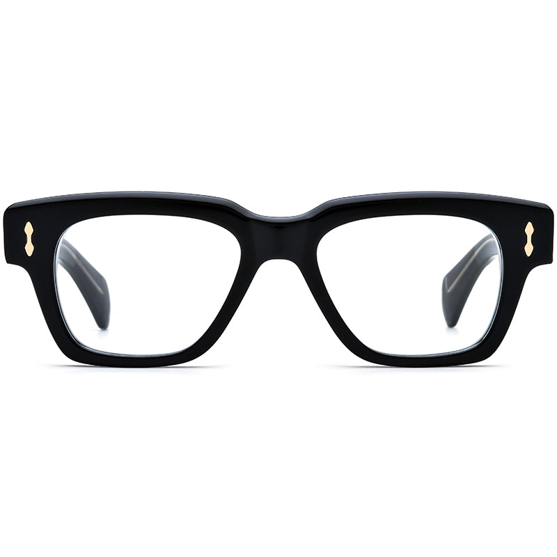 Bold Oversized Square Acetate Optical Glasses Frame - MCROONS - front view