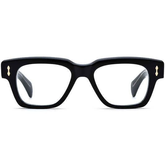 Bold Oversized Square Acetate Optical Glasses Frame - MCROONS - front view
