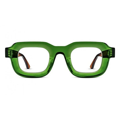 MCROONS Vintage Square Acetate Glasses — Full Rim, Unisex