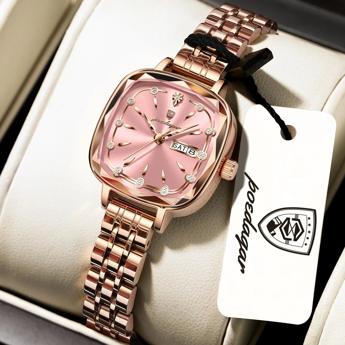 Poedagar 509 Women's Luxury Quartz Watch – Stainless Steel Band, Waterproof, Date