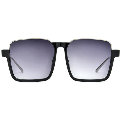Acetate Square Sunglasses Gradient Lens - MCROONS - front