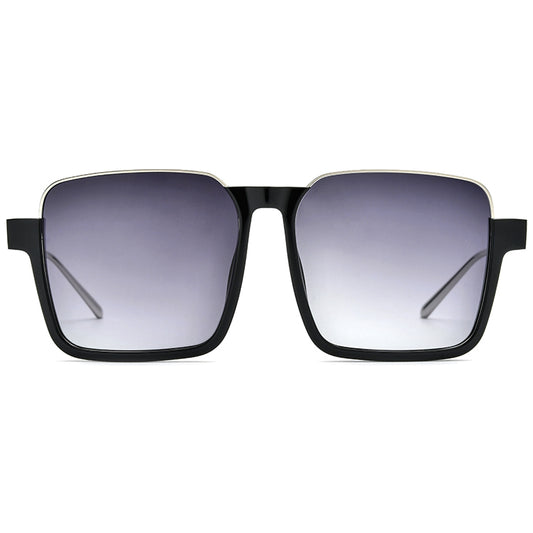 Acetate Square Sunglasses Gradient Lens - MCROONS - front