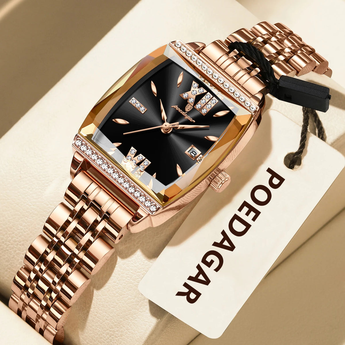 Poedagar 795 Women's Luxury Quartz Watch – Stainless Steel Band, Waterproof, Luminous, Date