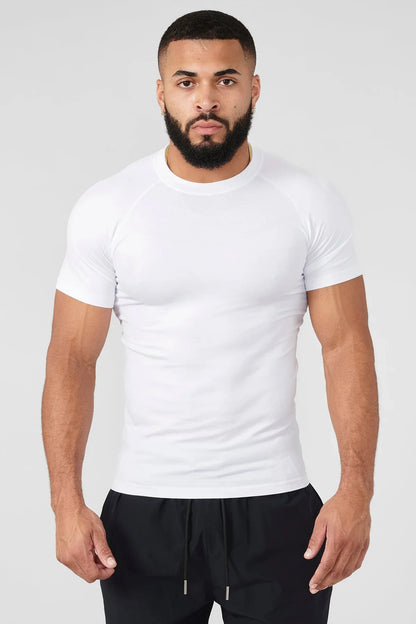 MCROONS compression workout shirt close-up