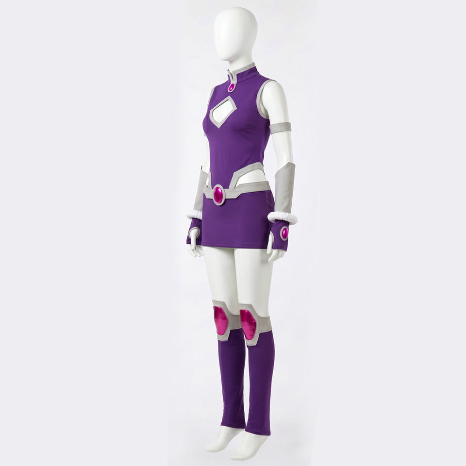 Women's dark bird anime warrior costume by Mcroons featuring a purple full set cosplay Halloween outfit with detailed design.