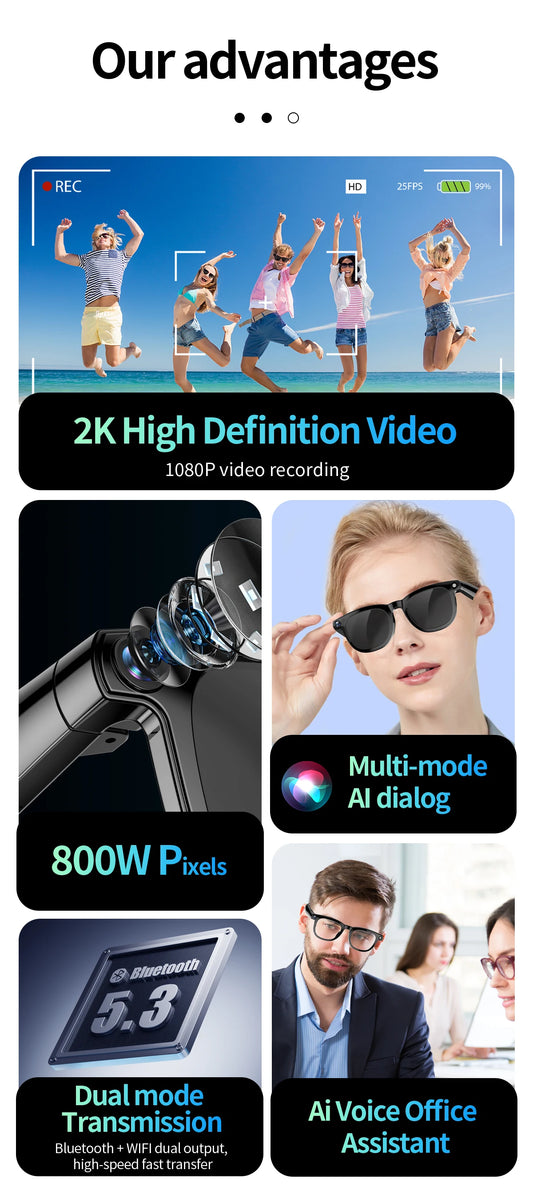 MCROONS 2K camera sport goggles