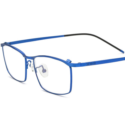 Square Titanium Optical Glasses Frame Japanese Style - Blue - MCROONS