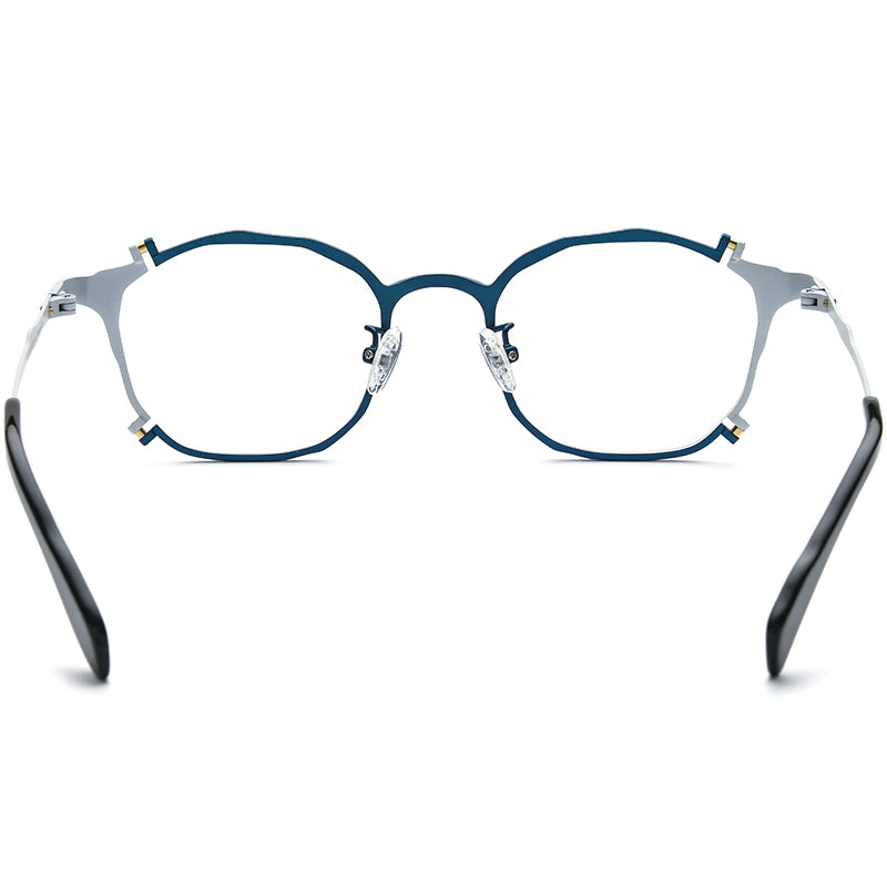 Vintage Square Titanium Optical Glasses Frame - MCROONS - back view