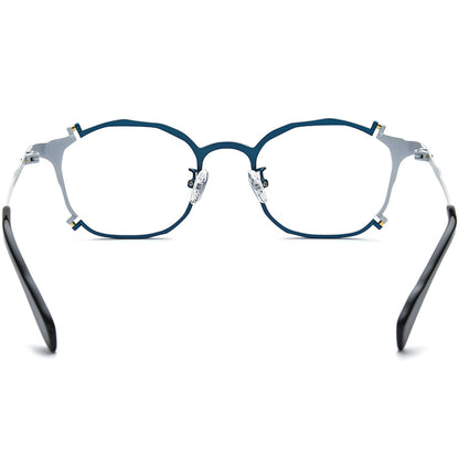 Vintage Square Titanium Optical Glasses Frame - MCROONS - back view