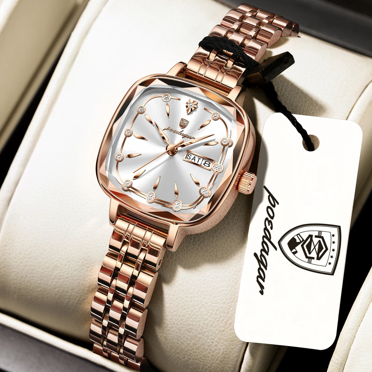 Poedagar 509 Women's Luxury Quartz Watch – Stainless Steel Band, Waterproof, Date