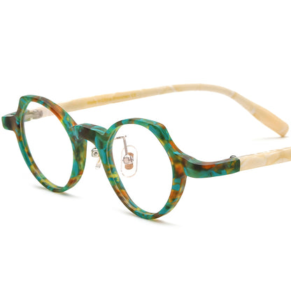 Small Cat Eye Acetate Optical Glasses Frame - Matte Green - MCROONS