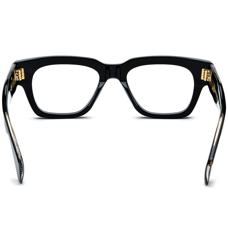 Bold Oversized Square Acetate Optical Glasses Frame - MCROONS - back view