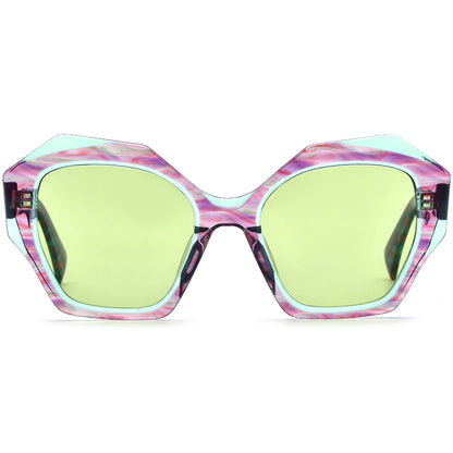 Oversized Cat Eye Acetate Polarized Sunglasses - MCROONS - side view