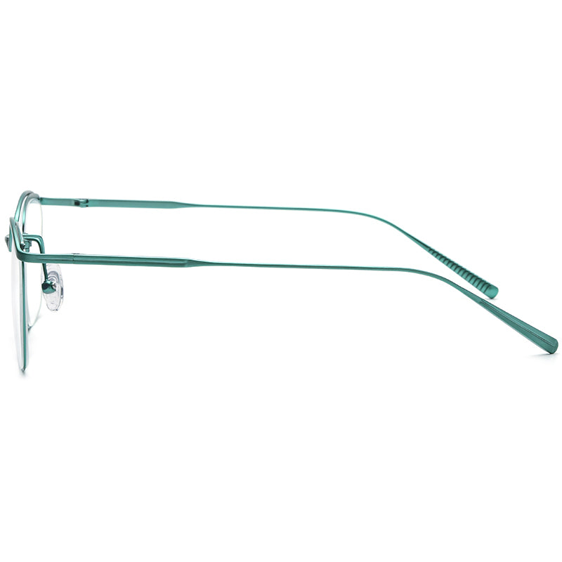 Browline Square Titanium Optical Glasses Frame - MCROONS - side view