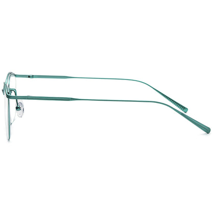 Browline Square Titanium Optical Glasses Frame - MCROONS - side view