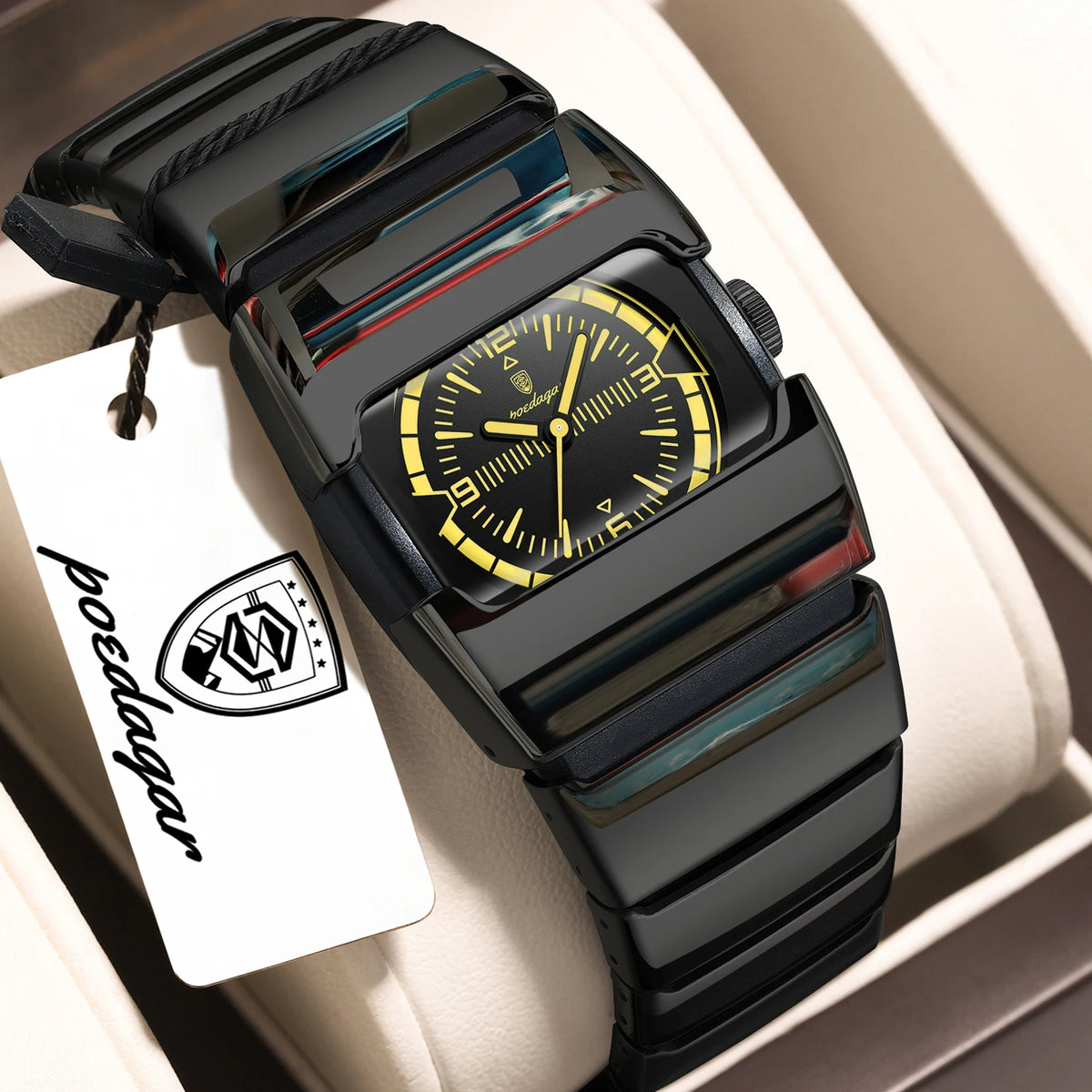 Poedagar 846 Men's Luxury Quartz Watch – Stainless Steel Band, Waterproof, Luminous
