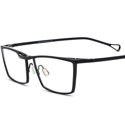 Square Titanium Optical Glasses Frame Ultralight - Black - MCROONS