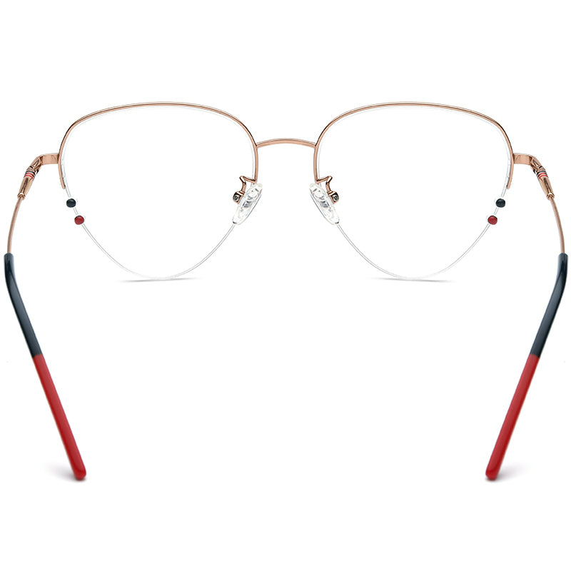 Oversized Cat Eye Titanium Optical Glasses Frame - MCROONS - back view